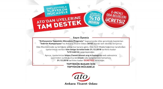 ''Enflasyonla Topyekûn Mücadele''ye ATO da Katıldı