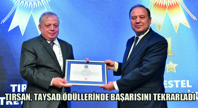 Tırsan, Taysad Ödüllerinde Başarısını Tekrarladı
