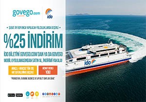 İDO Dış Hat Biletleri, Govego.com’da Şubat Boyunca % 25 İndirimli