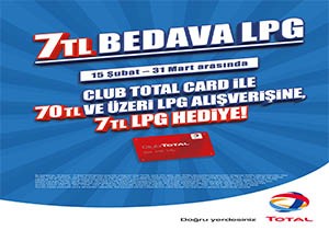 Club Total ile 7 TL Bedava Yakıt Kazanma Şansı