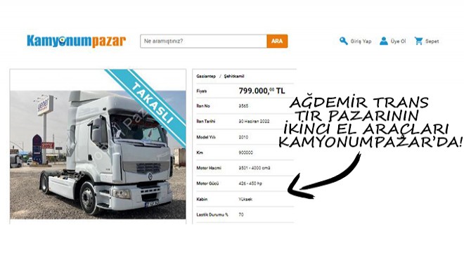 Ağdemir Trans Tır Pazarının İkinci El Araçları Kamyonumpazar'da!