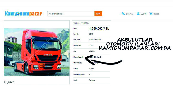 Akbulutlar Otomotiv İlanları Kamyonumpazar.com'da