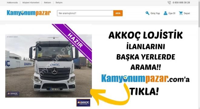 Akkoç Lojistik İlanlarını Başka Yerde Arama! Kamyonumpazar.com'a Tıkla!