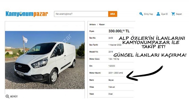 Alp Özler'in İlanlarını Kamyonumpazar ile Takip Et! Güncel İlanları Kaçırma!