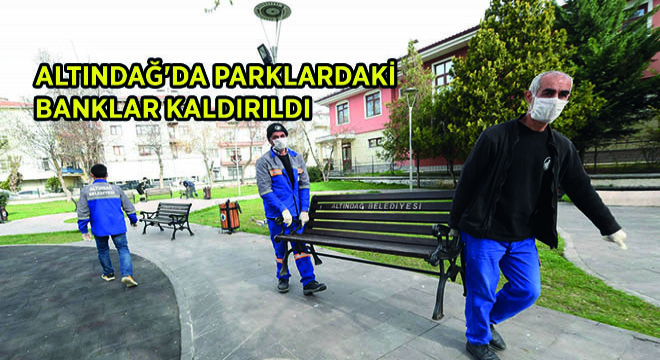 Altındağ'da Parklardaki Banklar Kaldırıldı