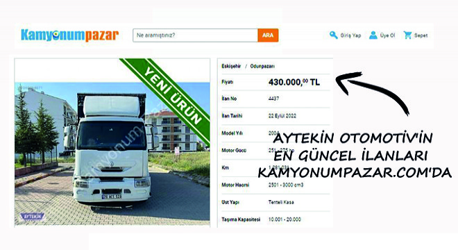 Aytekin Otomotiv'in En Güncel İlanları Kamyonumpazar.com'da