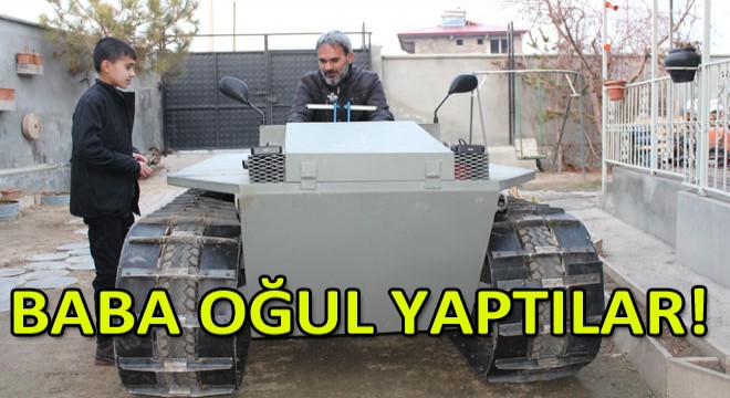 Baba Oğul Kafa Kafaya Verip Paletli Araç Yaptılar
