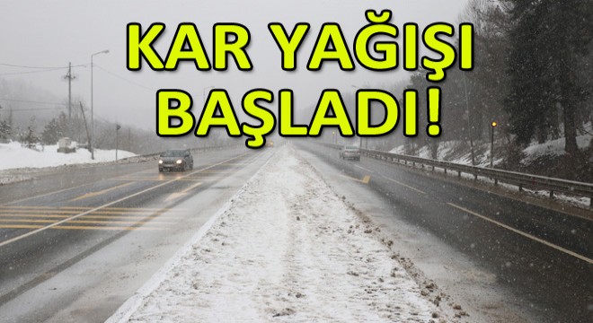 Bolu Dağı'nda Şiddetli Kar Yağışı Başladı