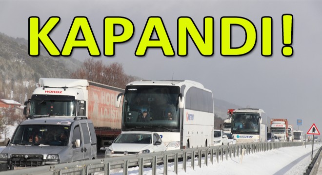 Bolu'da, Kar Yağışı Nedeniyle Yaşanan Kazalar D-100 Karayolunu Kapattı!