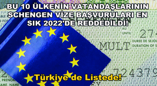 Bu 10 Ülkenin Vatandaşlarının Schengen Vize Başvuruları En Sık 2022'de Reddedildi!