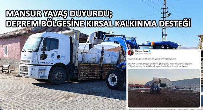 Deprem Bölgesine Kırsal Kalkınma Desteği