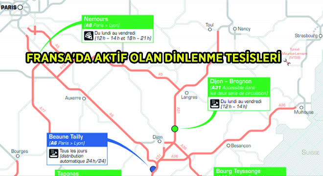Fransa'da Aktif Olan Dinlenme Tesisleri