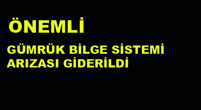 Gümrük Bilge Sistemi Arızası Giderildi
