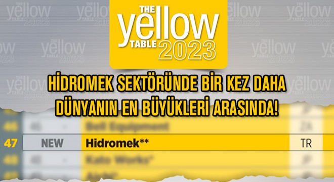 Hidromek Sektöründe Bir Kez Daha Dünyanın En Büyükleri Arasında!