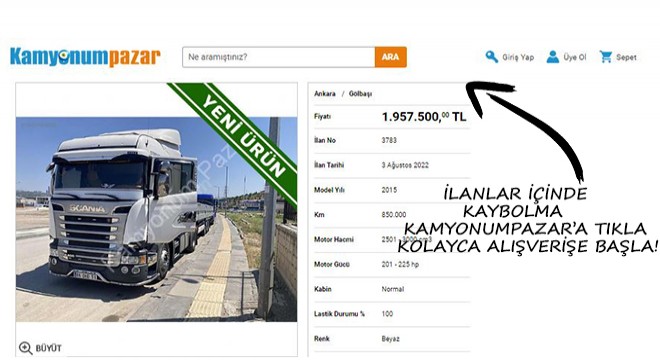 İlanlar İçinde Kaybolma Kamyonumpazar'a Tıkla Kolayca Alışverişe Başla!