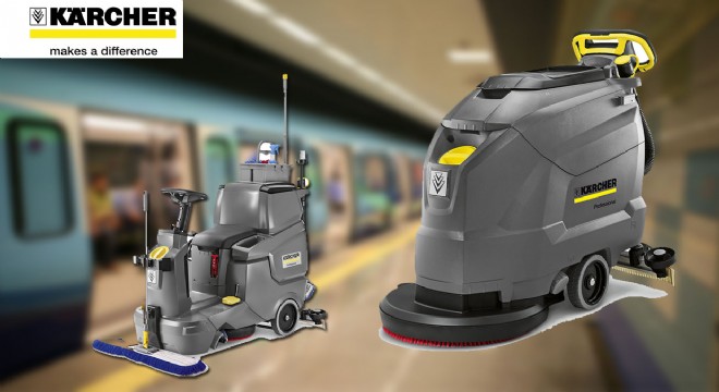 İstanbul Metrosu'nun Temizliği Karcher Makineleriyle Sağlanıyor