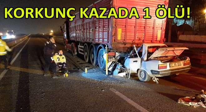 Kamyona Arkadan Çarpan Sürücü, Kaza Yerinde Hayatını Kaybetti