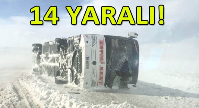 Kayseri'de Yolcu Otobüsü Devrildi: 14 Yaralı