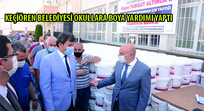 Keçiören Belediyesinden Okullara Boya Yardımı Yaptı