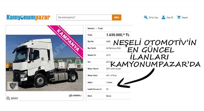 Neşeli Otomotiv’in En Güncel İlanları Kamyonumpazar’da