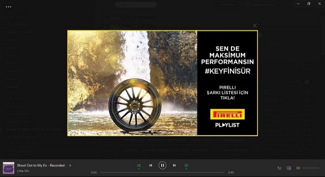 Pirelli Yol Şarkıları Spotify'da
