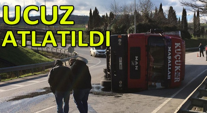 Samsun'da Tır Devrildi