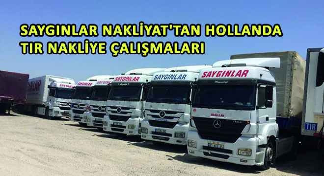 Saygınlar Nakliyat'tan Hollanda Tır Nakliye Çalışmaları