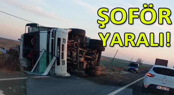 Tekirdağ'daki Kazada Kamyon Şoförü Yaralandı