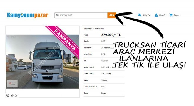 Trucksan Ticari Araç Merkezi İlanlarina Tek Tık ile Ulaş!