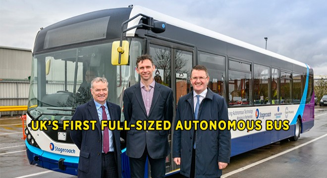 UK's First Full-Sized Autonomous Bus Begins Depot Trials