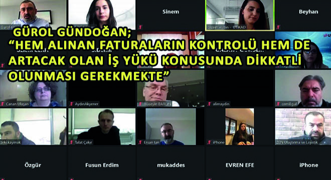 UTİKAD Mali Danışmanı Yeminli Mali Müşavir Gürol Gündoğan; 