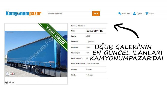 Uğur Galeri'nin En Güncel İlanları Kamyonumpazar'da!