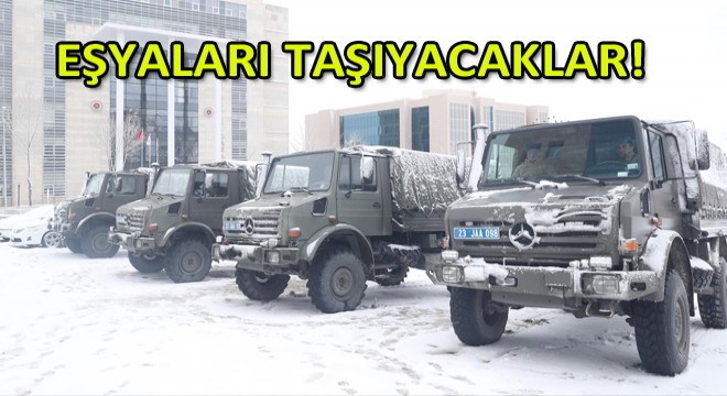 Unimog Askeri Araçlar Elazığ'da Depremzedeler İçin Görevde