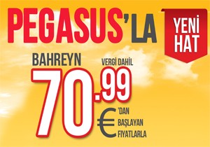 Pegasus'la Bahrey'e Uçmanın Zevkine Varacaksınız