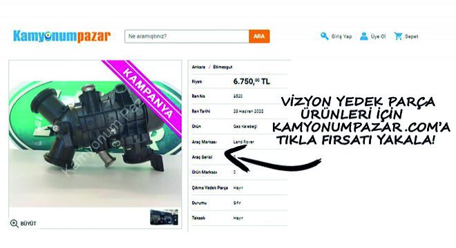 Vizyon Yedek Parça Ürünleri İçin Kamyonumpazar.com'a Tıkla Fırsatı Yakala!