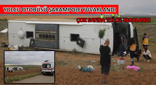 Yolcu Otobüsü Şarampole Yuvarlandı