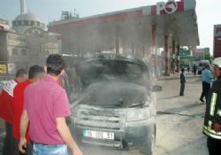 Benzin istasyonunda facianın eşiğinden dönüldü