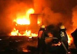 Lice'de LPG yüklü tanker patladı