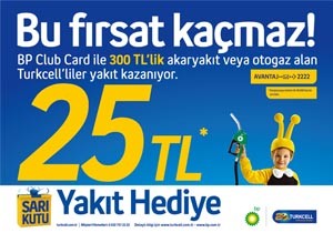 Sarı Kutu ile BP’den 25 TL hediye